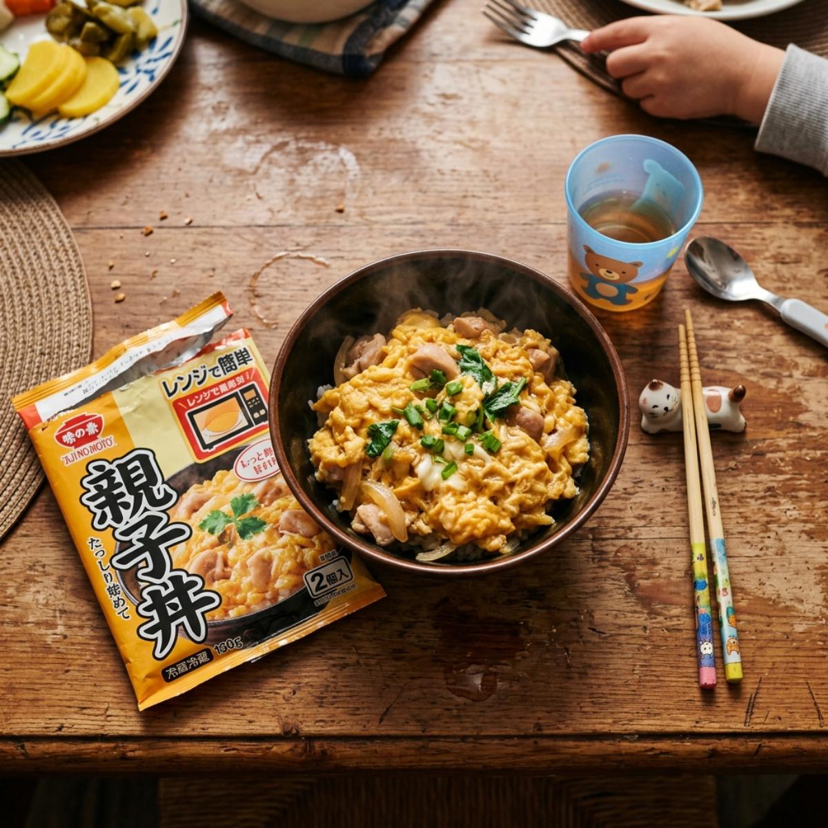 電子レンジで三十秒の親子丼